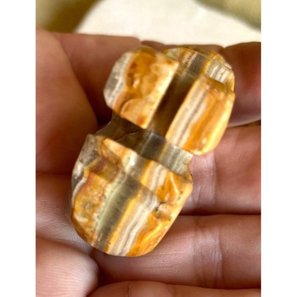 Marble Hand Carved Alabaster Made In Italy lot of 6 figurines Elephant Dogs, - Picture 10 of 11